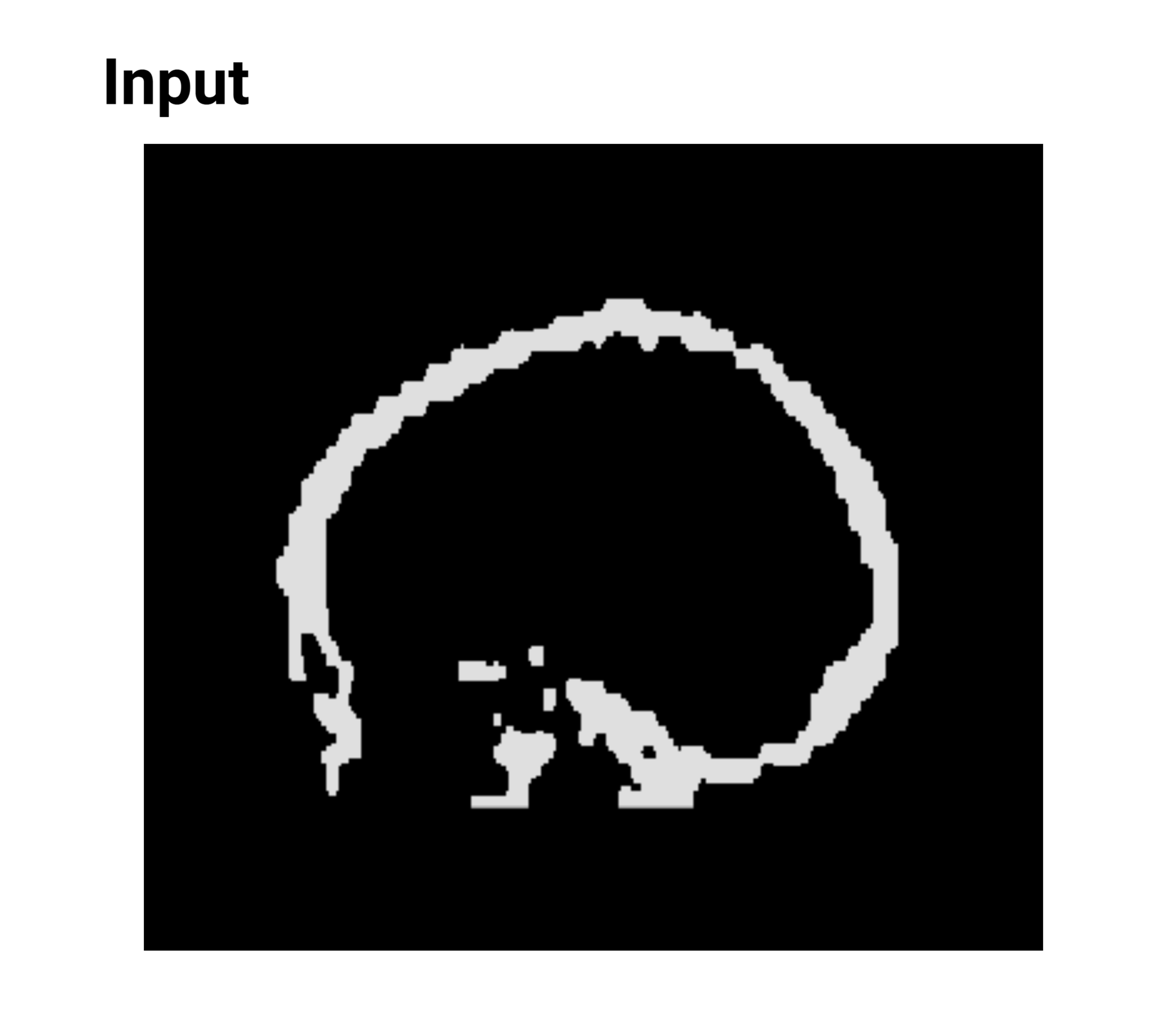 Skull shape super-resolution example 2